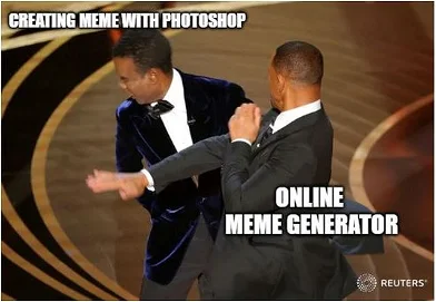 "The Infamous Oscar Slap: Will Smith's Memorable Moment(Meme)"